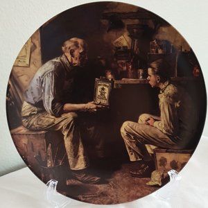 Decorative collectable plate by Norman Rockwell "The Apprentice"
